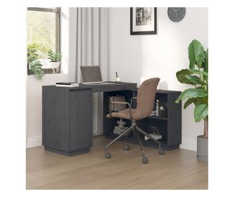 Stol, siva, 110x50x75 cm, masivno borovo drvo