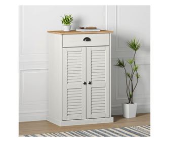 Dulap de pantofi VIGO, alb, 60x35x96 cm, lemn masiv de pin