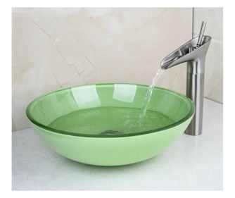 Komplet umivalnika in pipe, Blackswan, Type M90, svetlo zelena, 42 cm