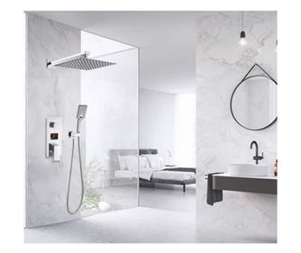 Set za tuširanje, Blackswan, Tip M180, Kromirani model, 2-smjerni s SPA tušem, veličina 30 cm
