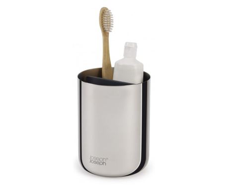 Fogkefe tartó Joseph Joseph EasyStore Luxe 70580, Levehető, Rozsdamentes acél, Szürke/Inox