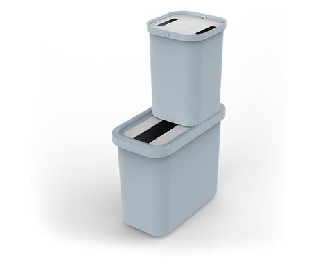 Joseph Joseph 30112 Σετ Κάδου Απορριμμάτων, 46 l, 2 Διαμερίσματα, Ανοιχτό Μπλε