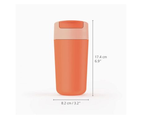Joseph Joseph Sipp 81131 Θερμός Κούπα, Στεγανό Καπάκι, 454 ml, Χωρίς BPA, Πολυπροπυλένιο, Κοραλλί