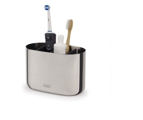 Fogkefe tartó Joseph Joseph EasyStore Luxe 70581, Levehető, szürke/inox