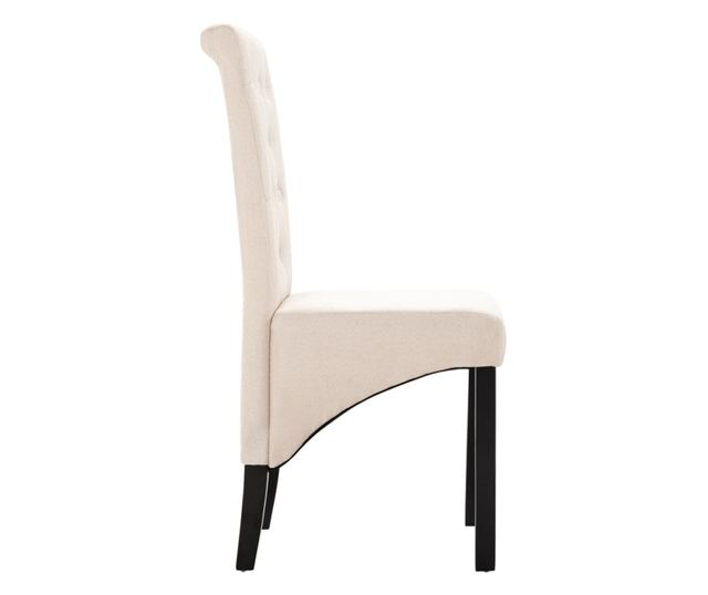 Jedilni stoli, 2 kosa, kremni, tekstil