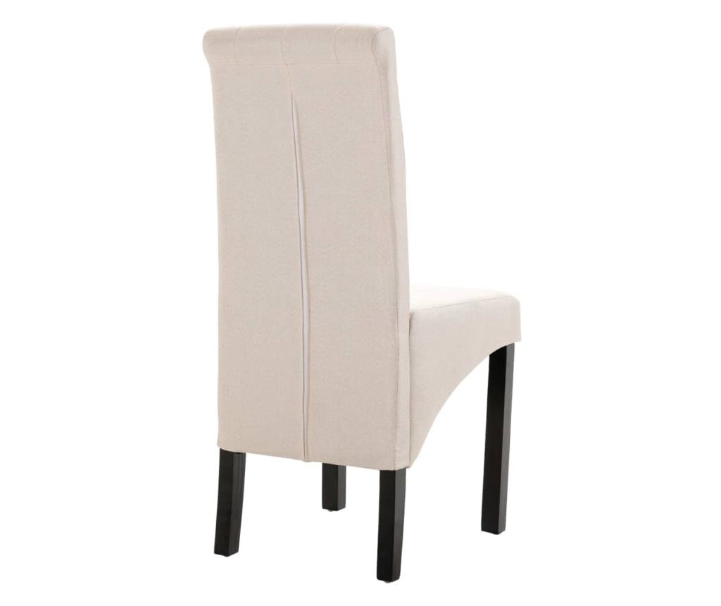 Jedilni stoli, 2 kosa, kremni, tekstil - 5