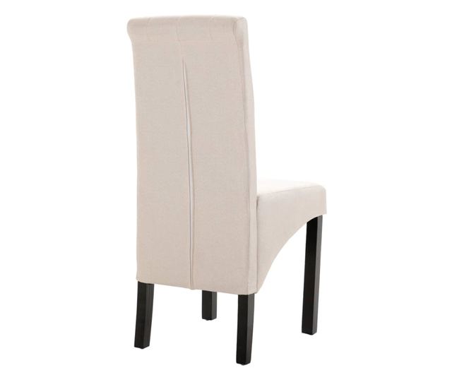 Jedilni stoli, 2 kosa, kremni, tekstil