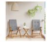 Сгъваеми градински столове с възглавници, 2 бр., Масивно тиково дърво thumbnail 1