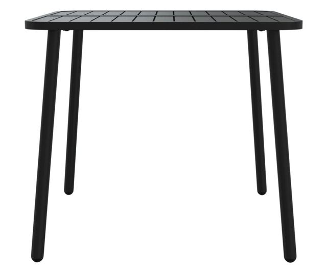 Комплект градински мебели, 3 части, антрацит, стомана