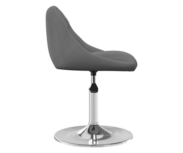 Vrtljivi jedilni stoli, 4 kosi, temno siva, žamet