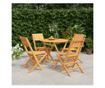 Vrtni set namještaja, masivna tikovina, 5 komada thumbnail 1