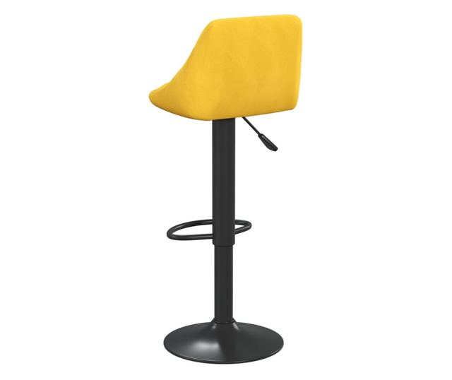 Barski stol, gorčično rumena, žamet