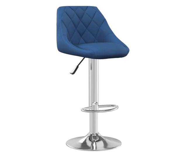 Barski stoli, 2 kosa, modra, žamet