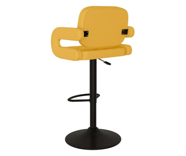 Barski stoli, 2 kosa, gorčično rumena, blago