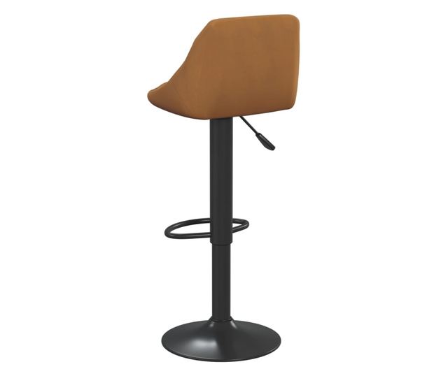 Barski stoli, 2 kosa, rjavi, žamet