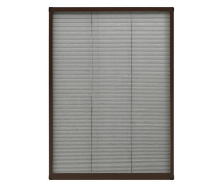 Zaslon protiv insekata za prozore aluminijski smeđi 80 x 120 cm