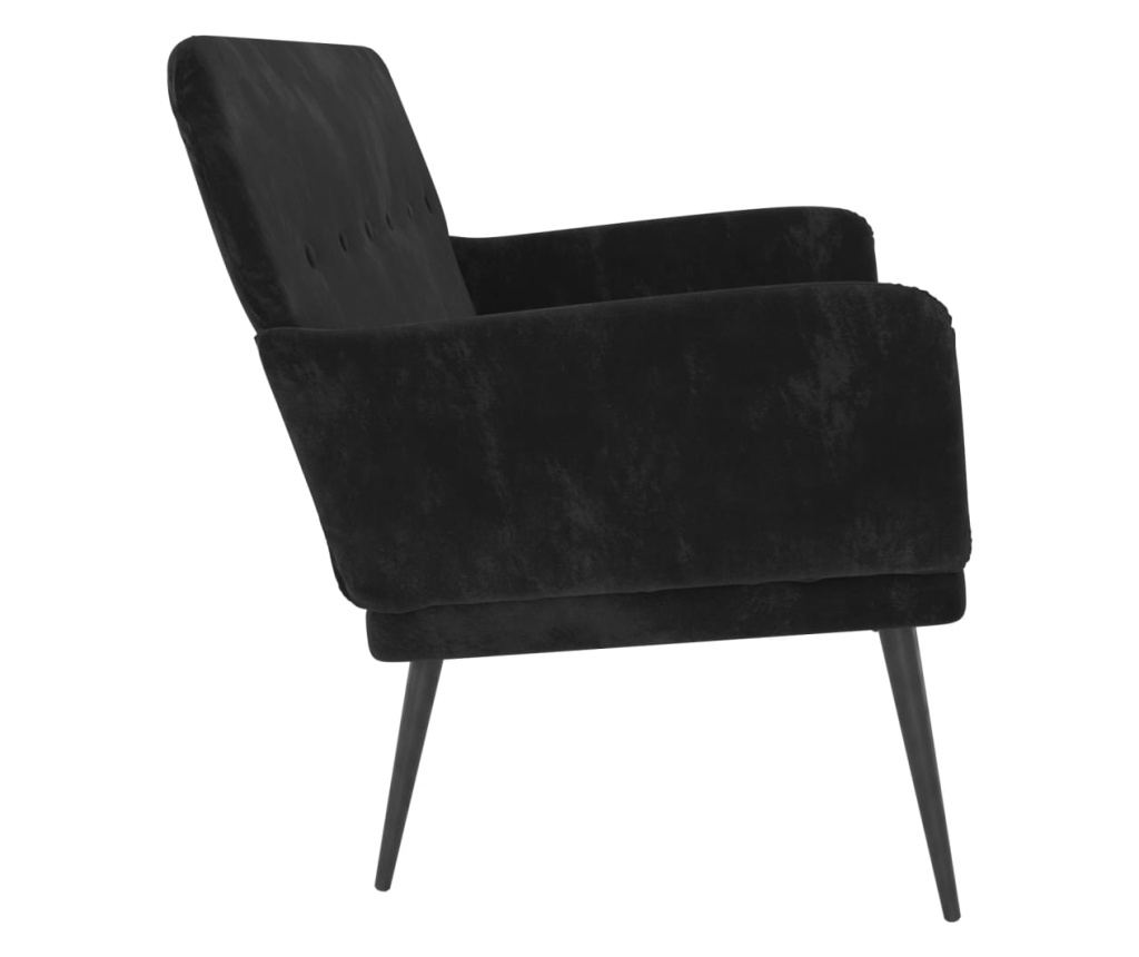 Диван, черен, 108x79x79 см, кадифе - 4