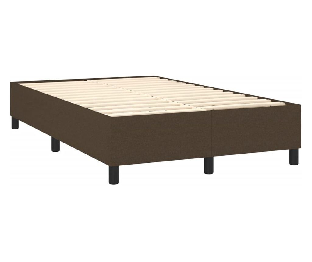 Boxspring krevet s madracem, tamnosmeđi, 140x200 cm, tekstil - 4