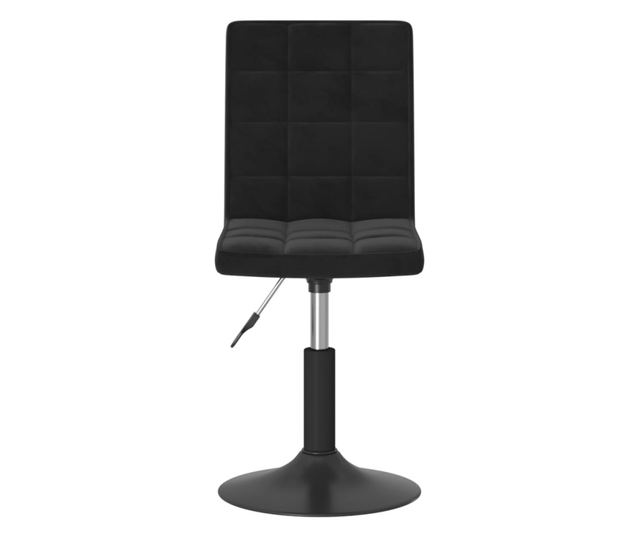 Vrtljivi jedilni stoli, 2 kosa, črna, žamet