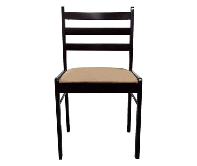 Leseni kuhinjski stoli, rjavi, 2 kosa