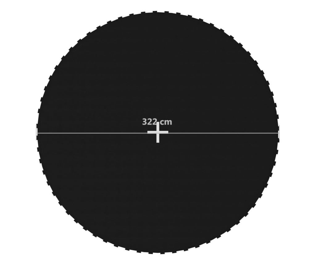 fekete szövet ugrószőnyeg kerek trambulinhoz 3,66 m - 6