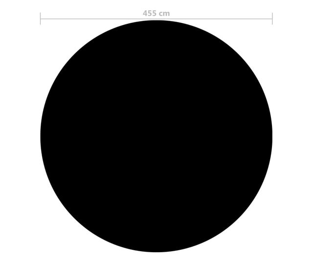 Prelata piscina, negru, 455 cm, PE