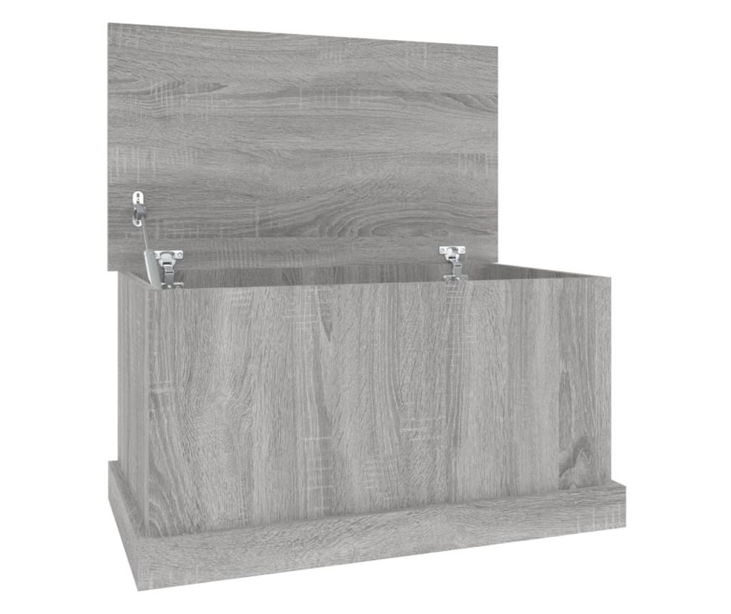 Кутия за съхранение, сонома сиво, 70x40x38 см, инженерна дървесина - 2