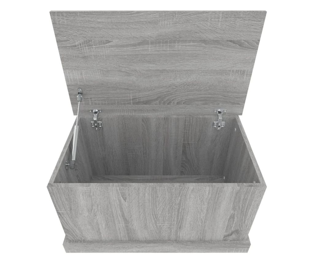 Кутия за съхранение, сонома сиво, 70x40x38 см, инженерна дървесина - 8