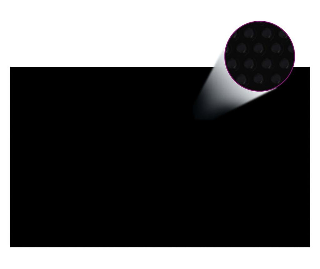 fekete és kék napelemes lebegő PE medencefólia 500 x 300 cm - 3