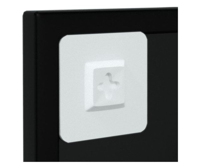 Стенни огледала, 2 бр., черни, 100x40 см, метал