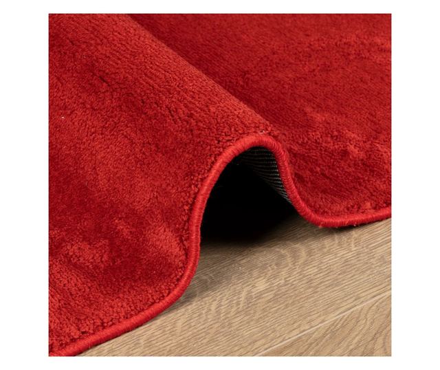 OVIEDO piros rövid szálú szőnyeg 120 x 120 cm