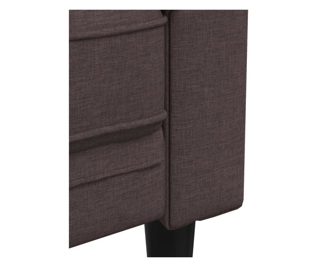 sötétbarna szövet Chesterfield kanapé