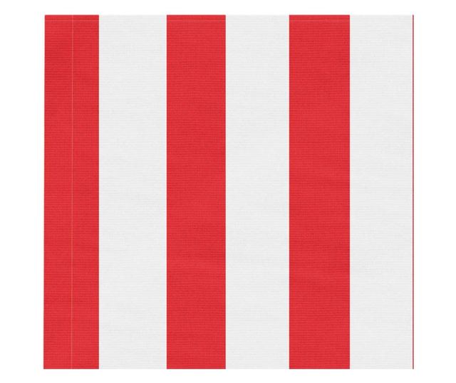 piros és fehér csíkos pótszövet napellenzőhöz 4x3,5 m