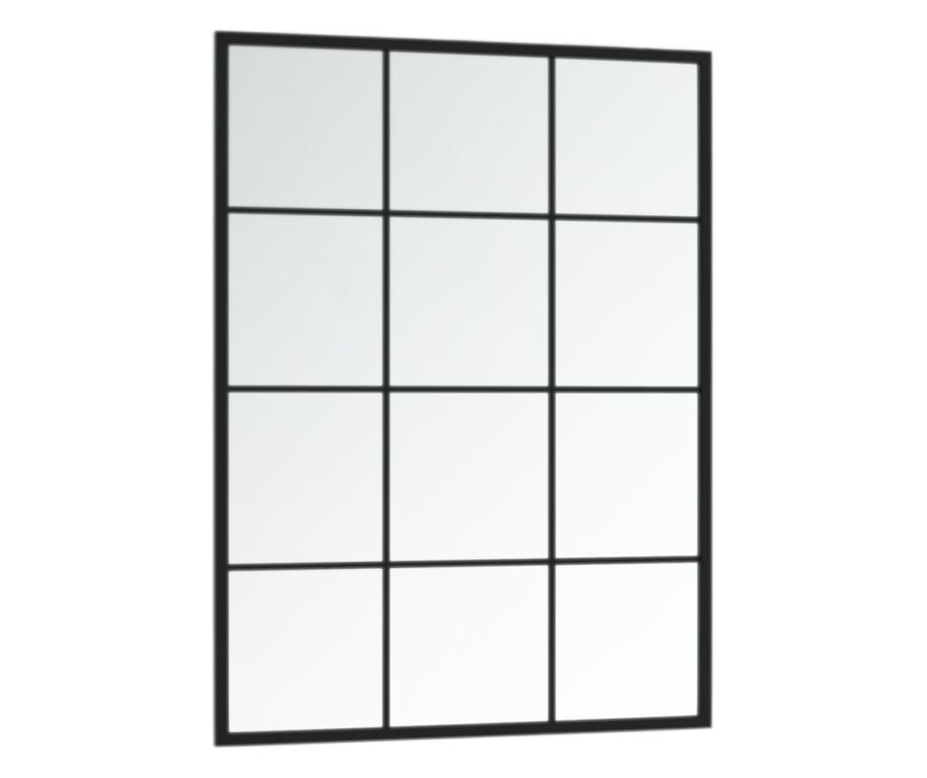 Стенни огледала, 3 бр., черни, 80x60 см, метал - 3