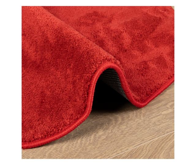 OVIEDO piros rövid szálú szőnyeg Ø 280 cm