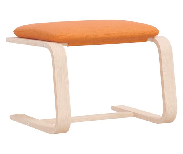 Табуретка, тъмножълта, 51x41x40 см, текстил