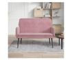 Диван, розов, 108x79x79 см, кадифе thumbnail 1