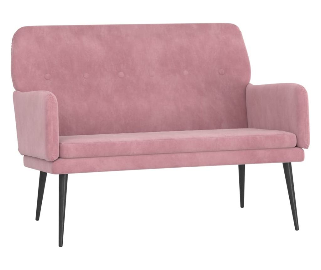 Диван, розов, 108x79x79 см, кадифе - 2