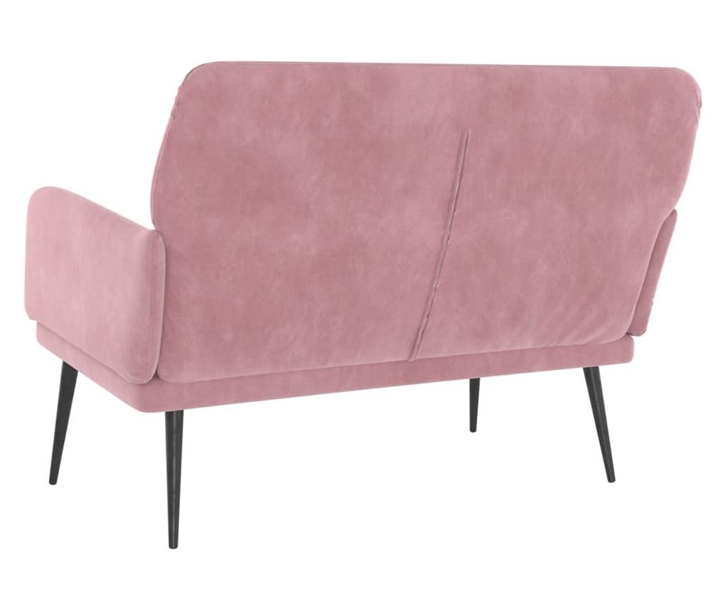 Диван, розов, 108x79x79 см, кадифе - 5