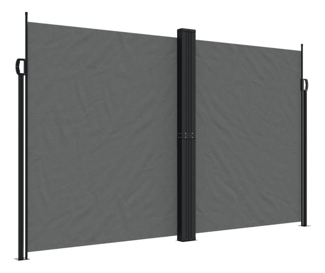 antracitszürke behúzható oldalsó napellenző 200 x 1000 cm