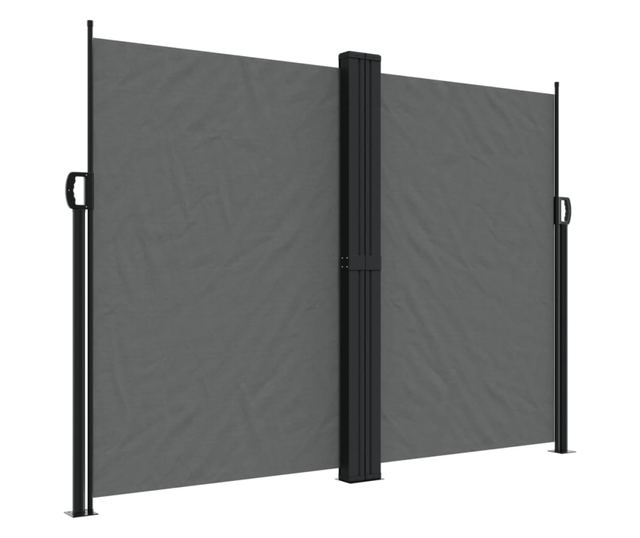 antracitszürke behúzható oldalsó napellenző 180 x 1200 cm