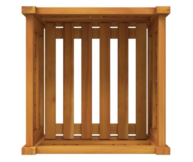 tömör akácfa kerti virágtartó béléssel 42 x 42 x 40 cm