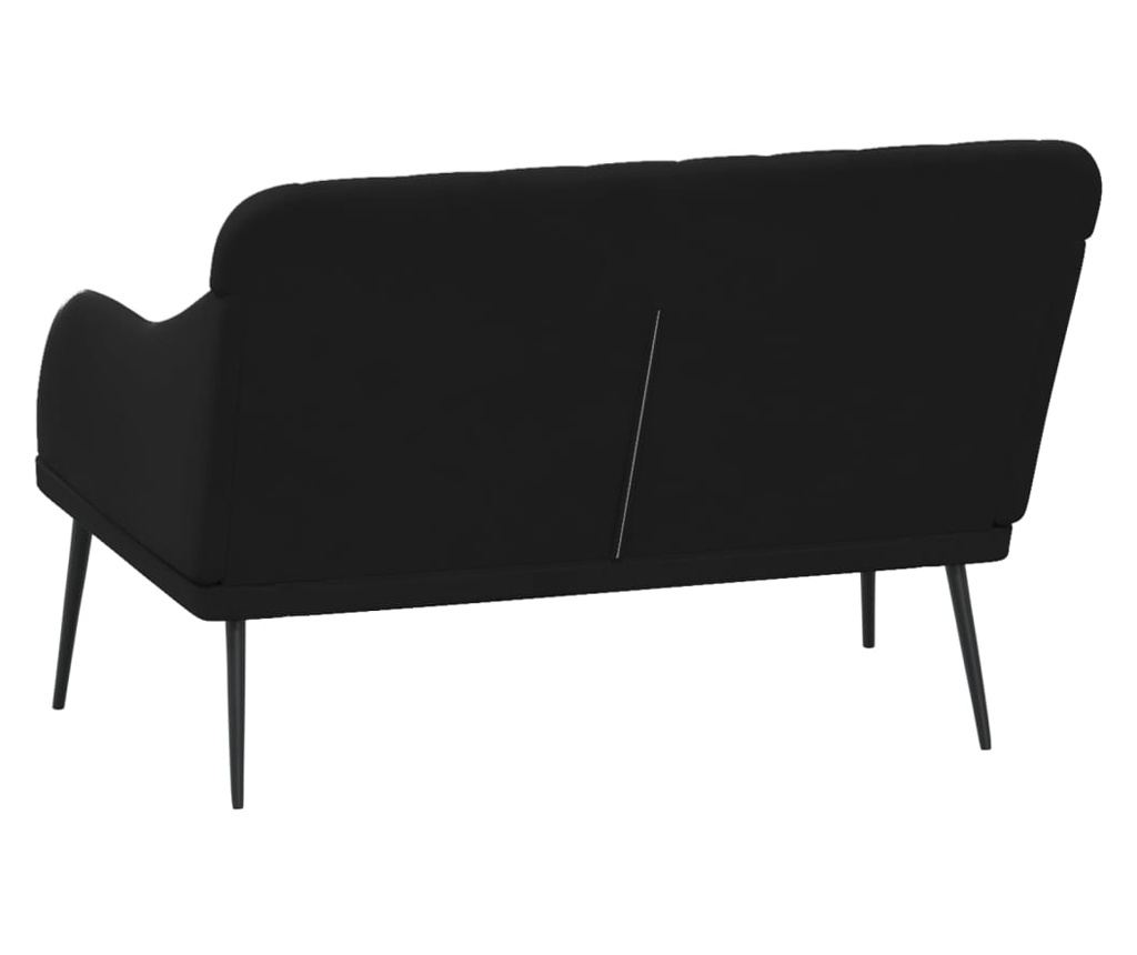 Пейка, черна, 110x76x80 см, кадифе - 5