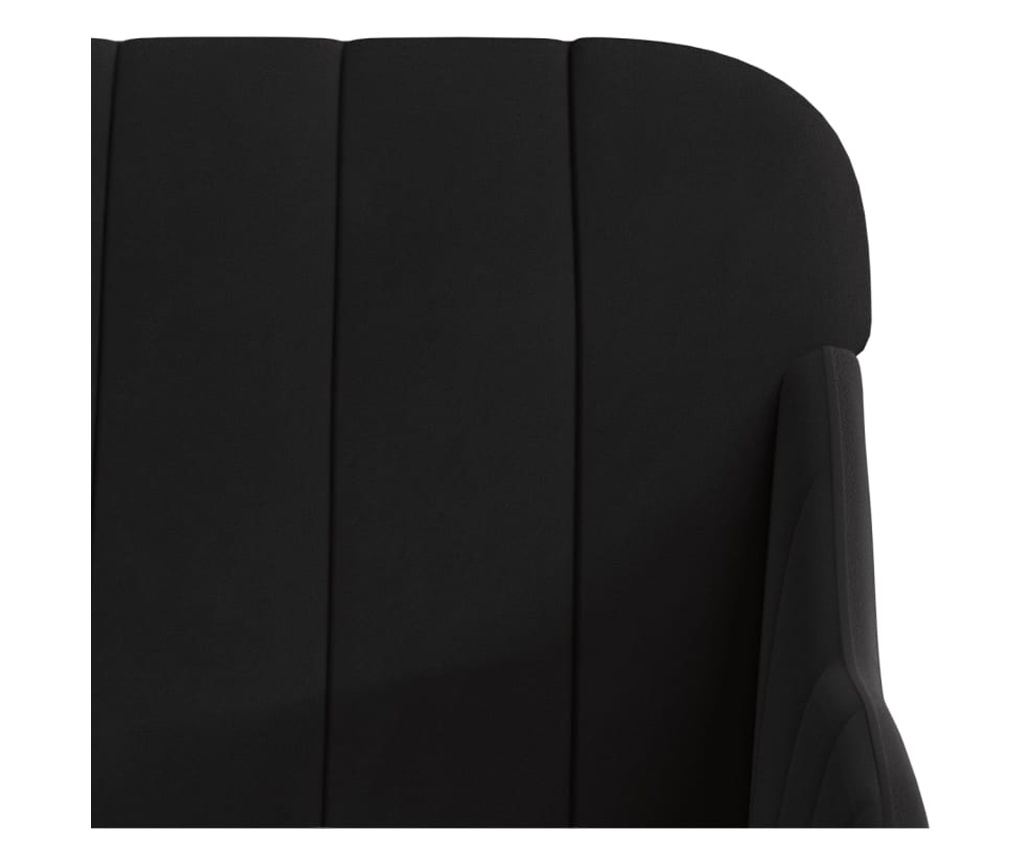 Пейка, черна, 110x76x80 см, кадифе - 6