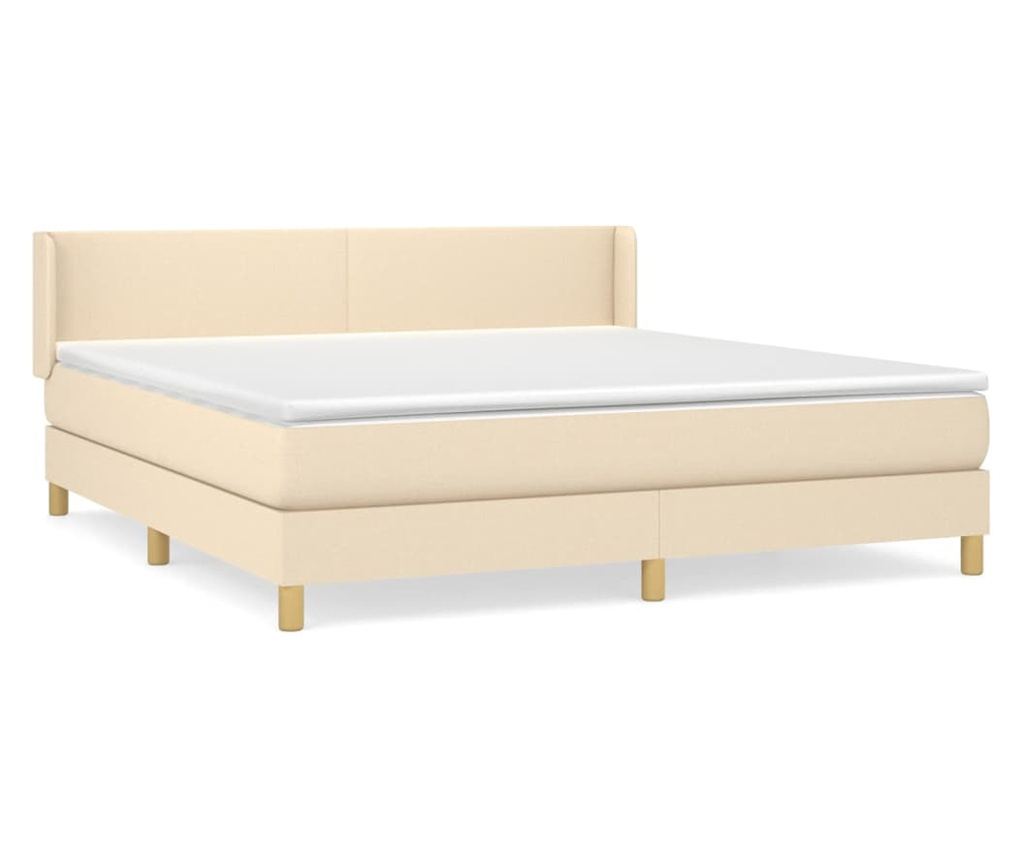 Боксспринг легло с матрак, крем, 160x200 см, текстил - 2