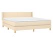 Боксспринг легло с матрак, крем, 160x200 см, текстил thumbnail 3