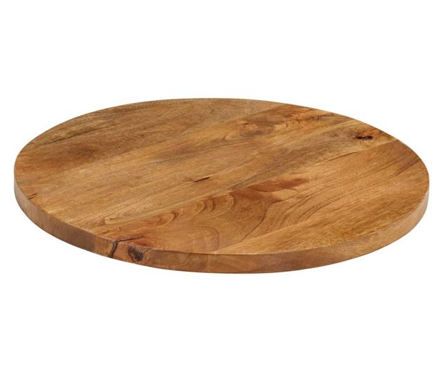 tömör mangófa kerek asztallap Ø60 x 2,5 cm