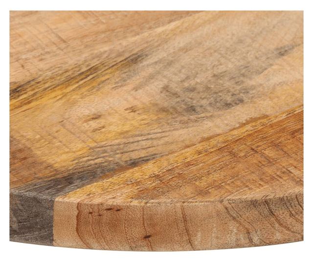 tömör nyers mangófa kerek asztallap Ø60 x 3,8 cm