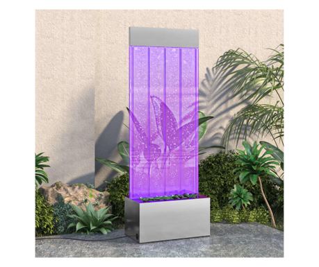 LED RGB Балонна колона Неръждаема стомана/Акрил 110 см
