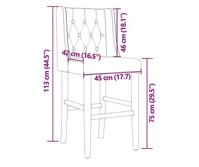 Barski stoli, 2 kosa, masiven les heveje in blago